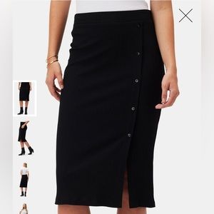 Amour Vert Gadot Paris Rib Skirt, size M, black